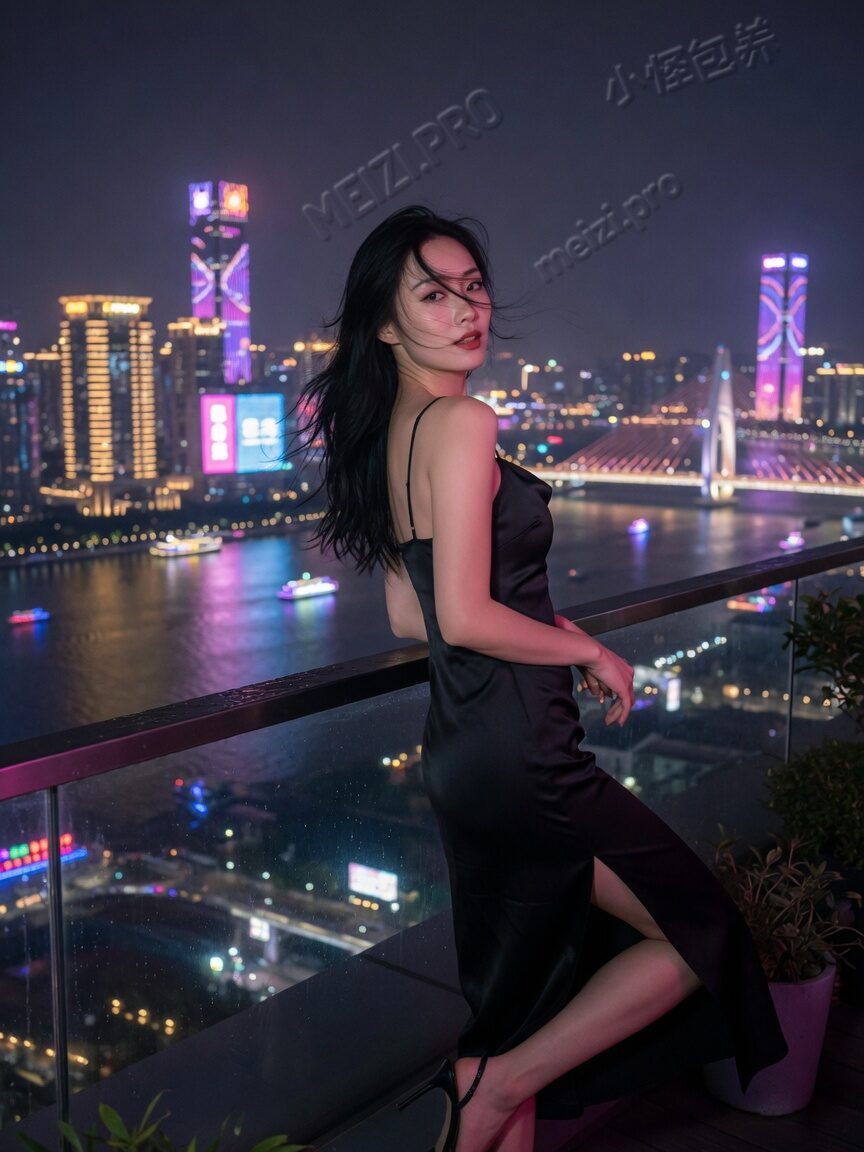 都市夜景性感优雅示意
