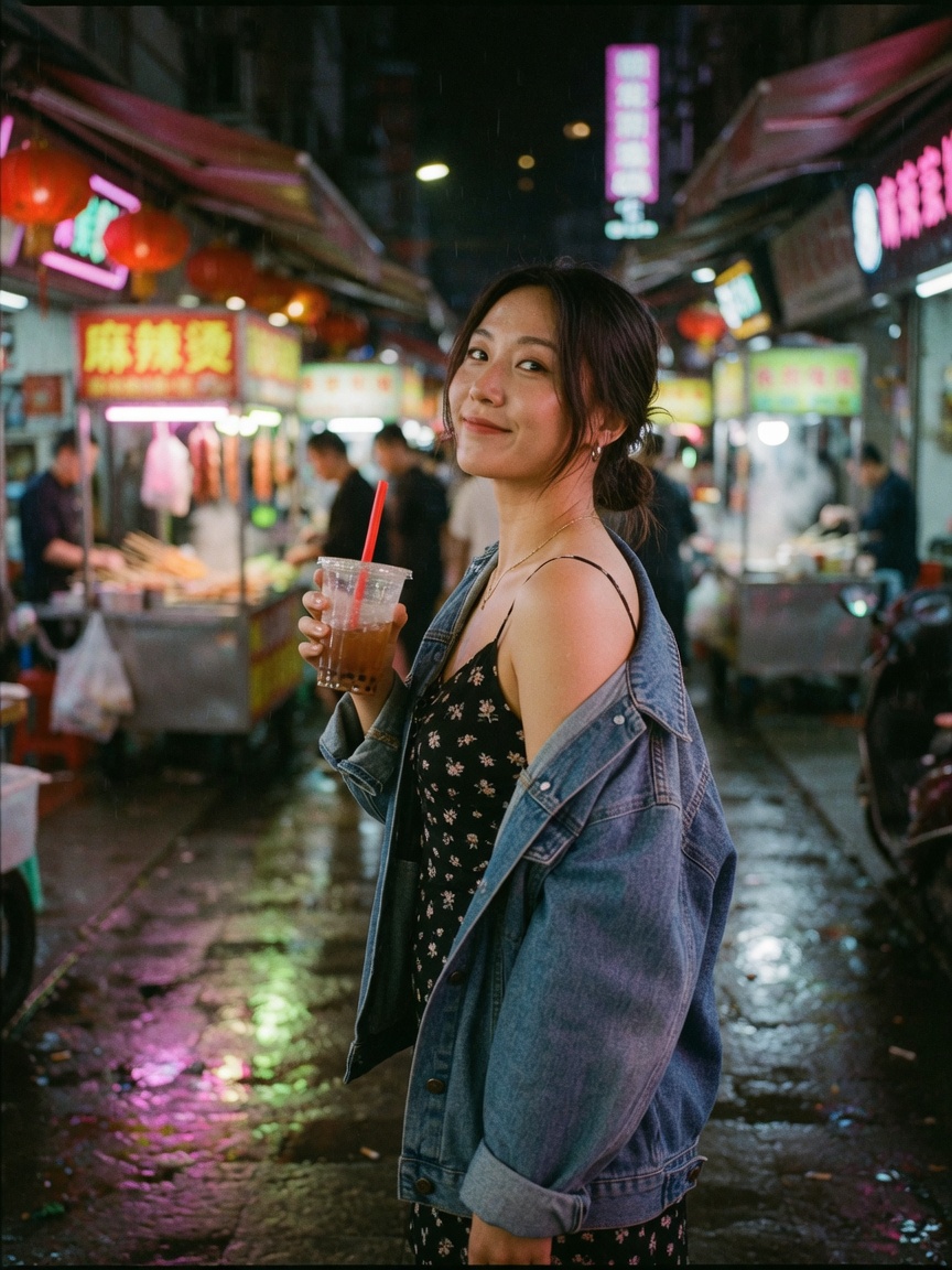 雨天窗边抱膝的安静写真,小红书胶片质感