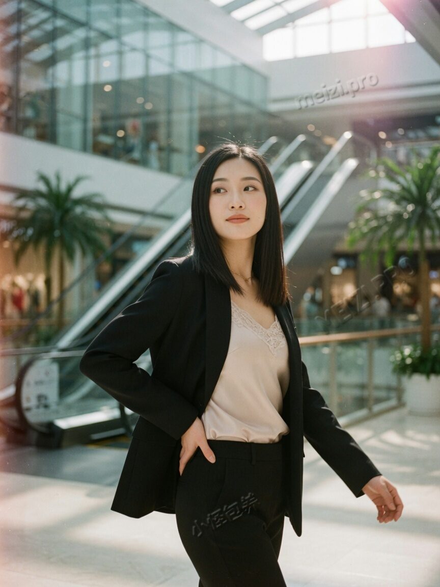 地铁侧脸写真，窗边pose
