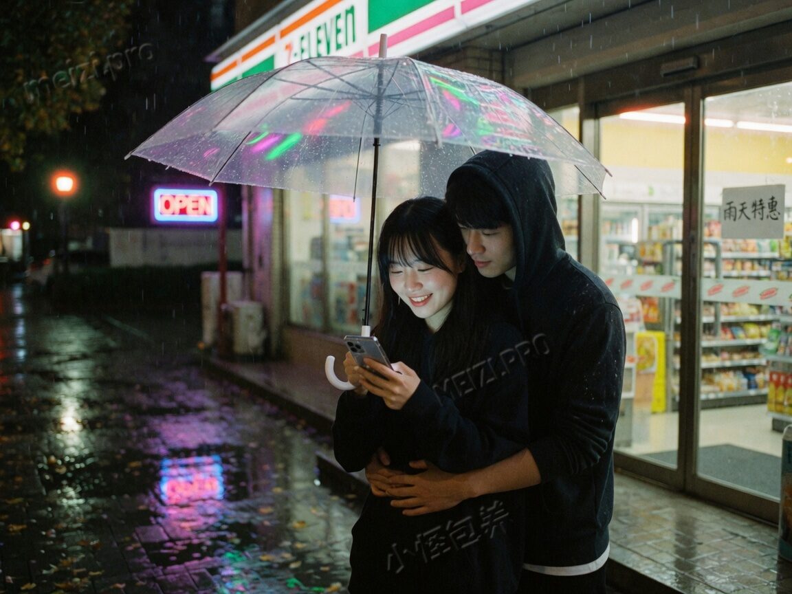 雨夜背后抱