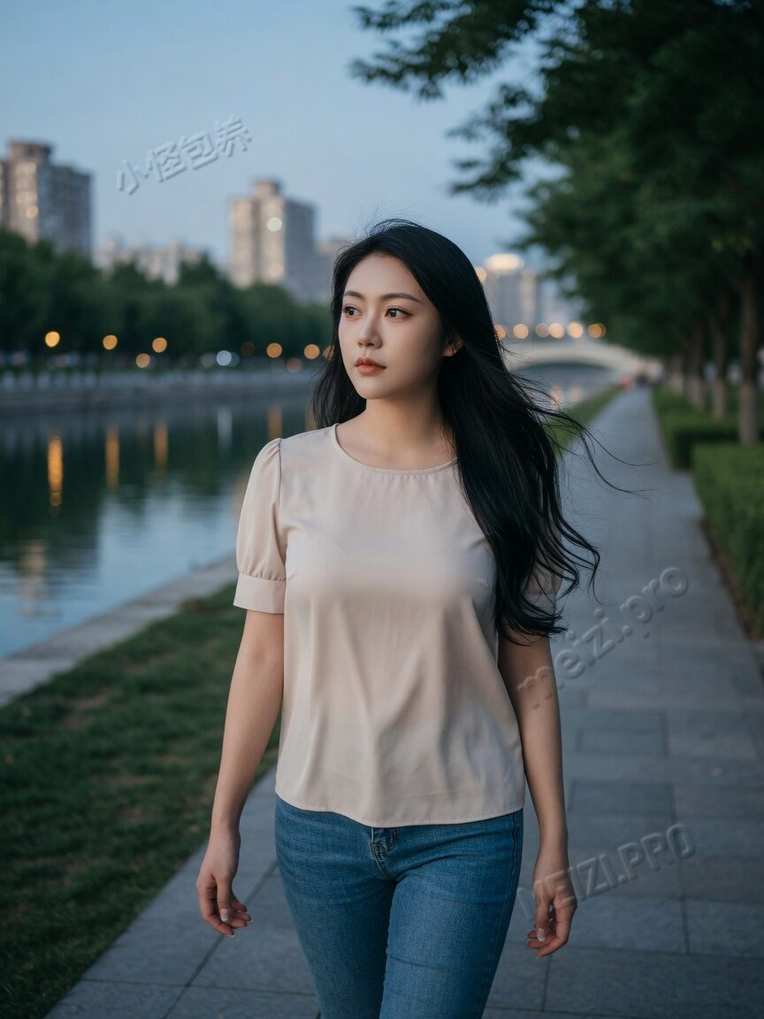 渠边傍晚