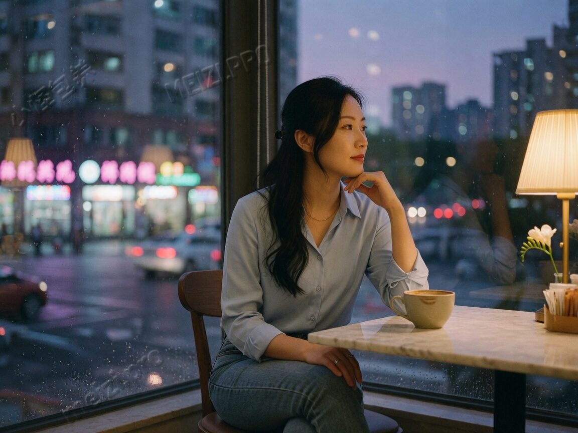 咖啡馆窗边，一个人坐着想清楚自己到底要什么