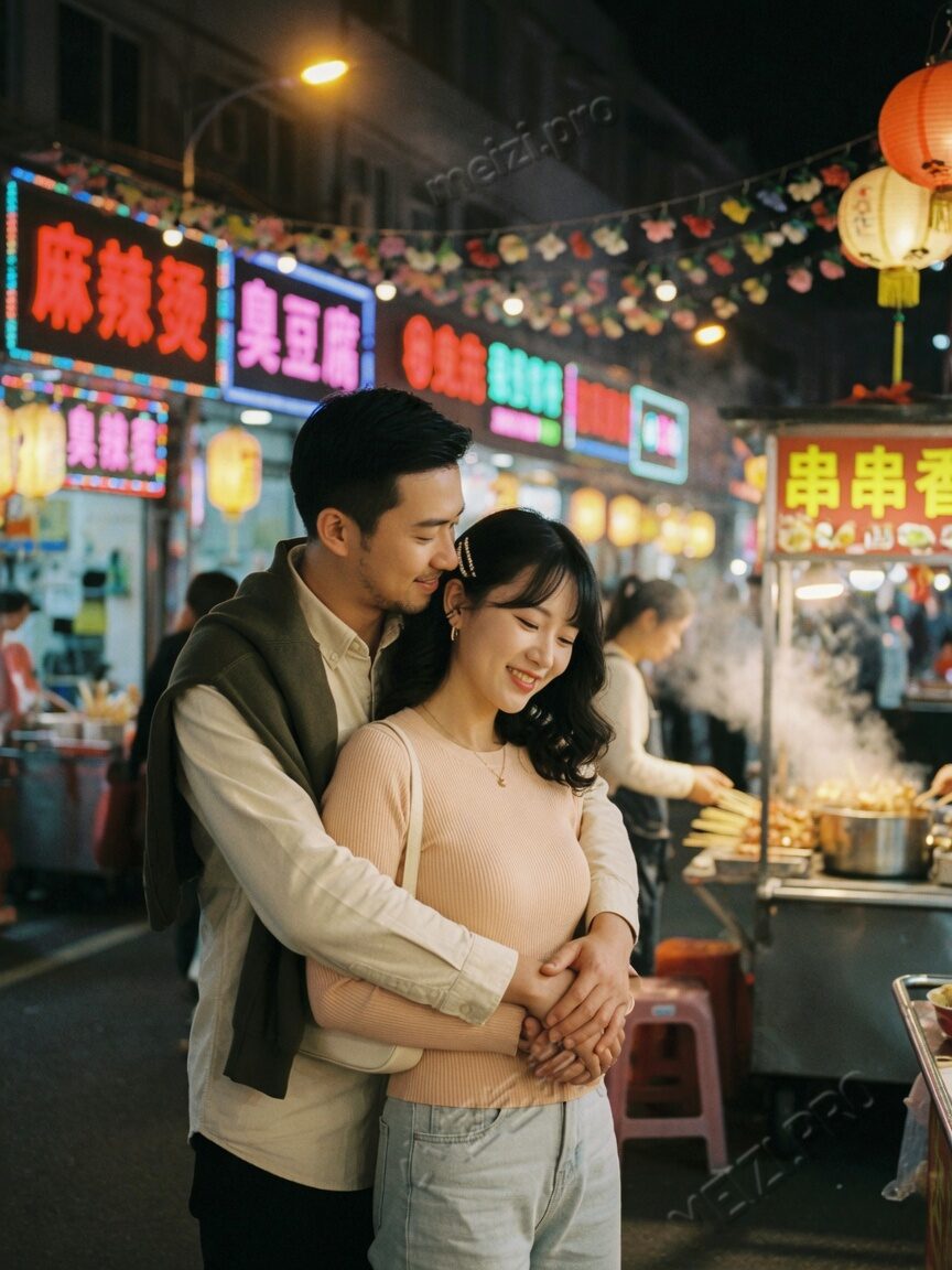 咖啡馆额头相抵