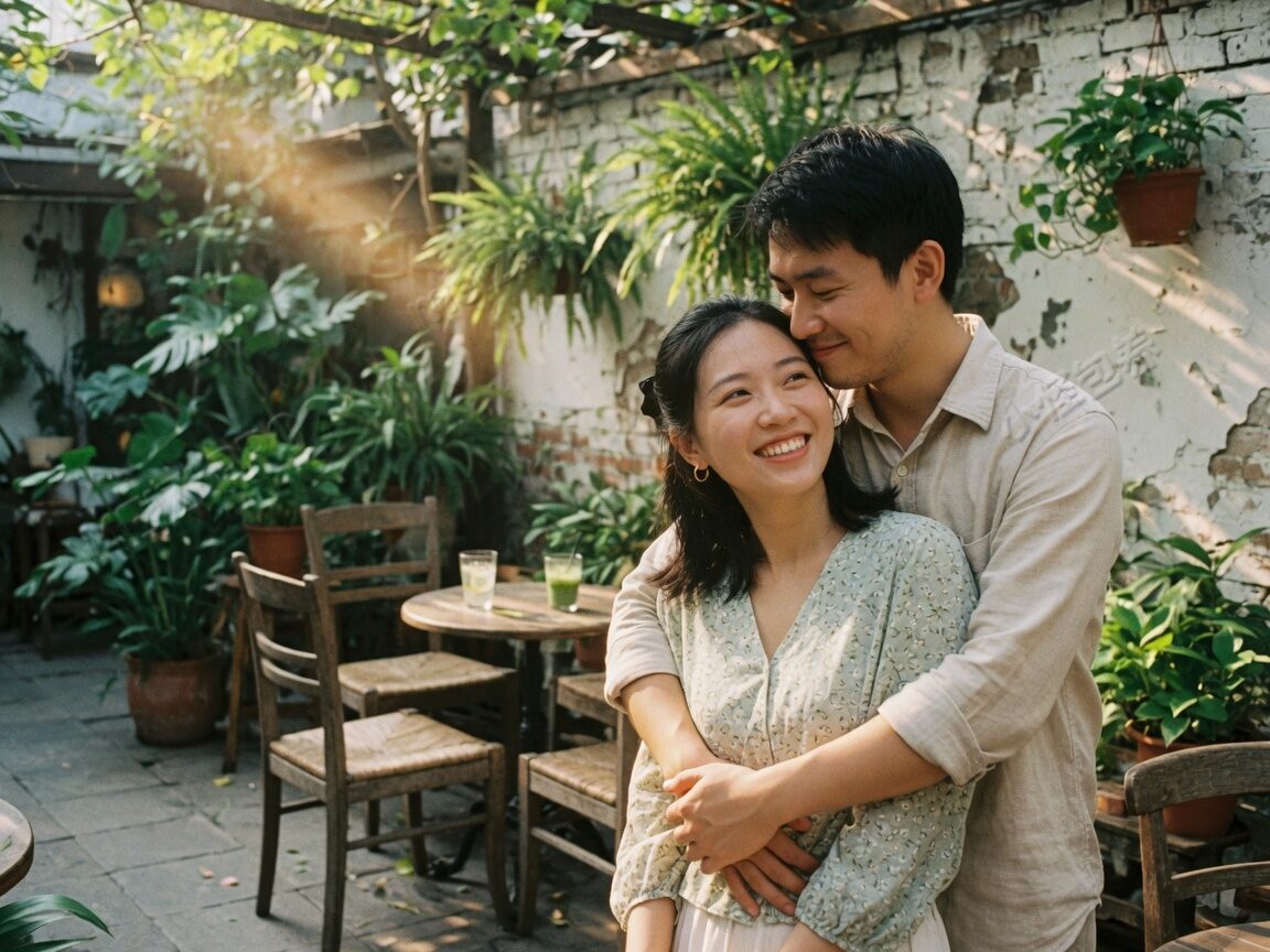 咖啡馆里背后抱:合拍多半发生在人到了之后