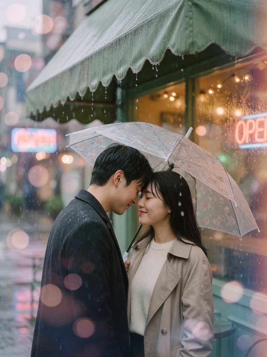 雨檐下额头相抵