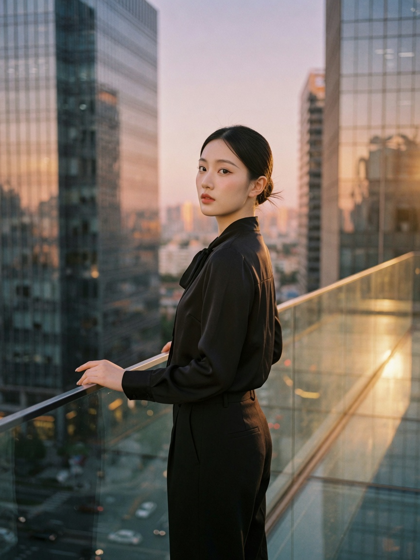 校园走廊走路|女生写真·学生气