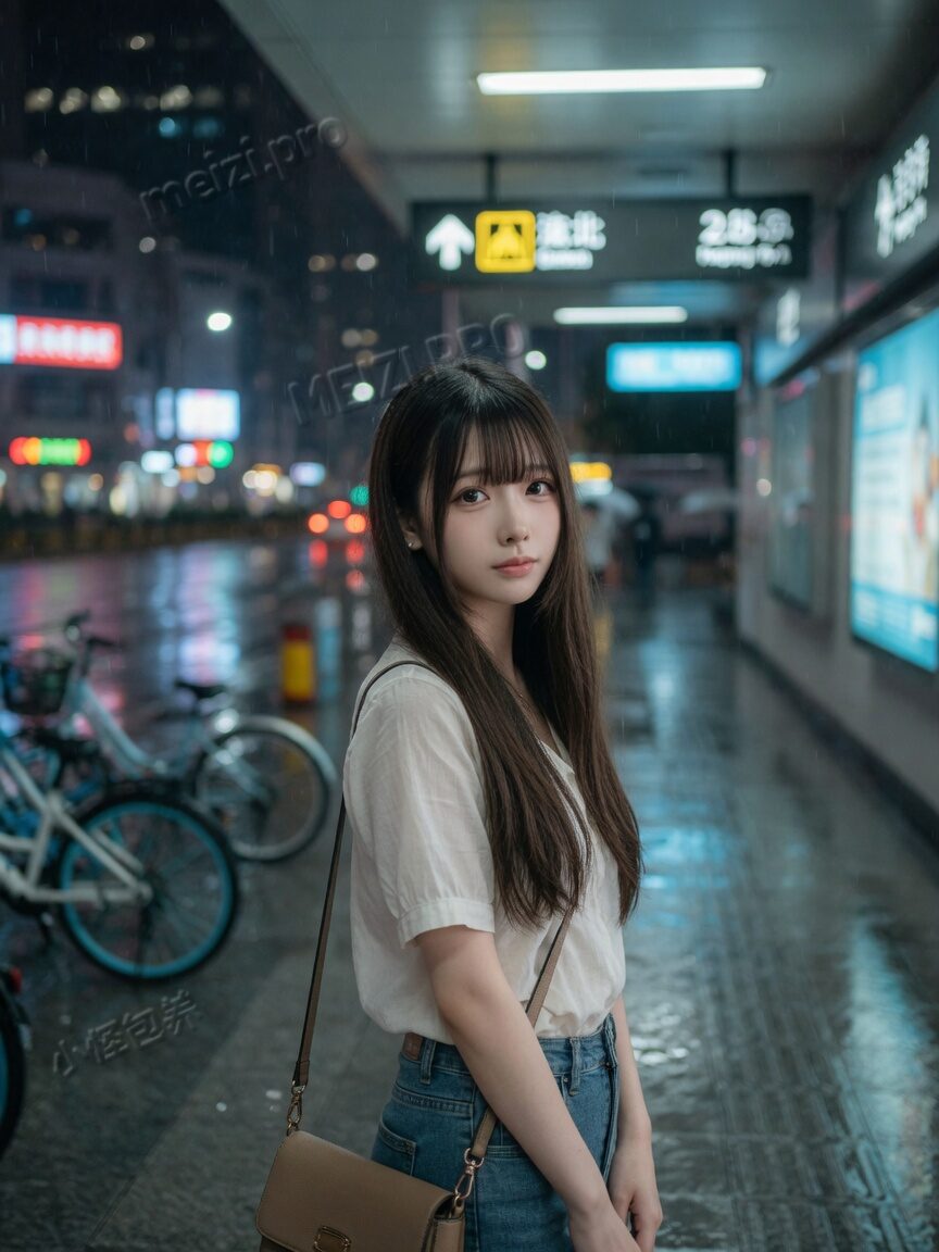 夜归地铁口