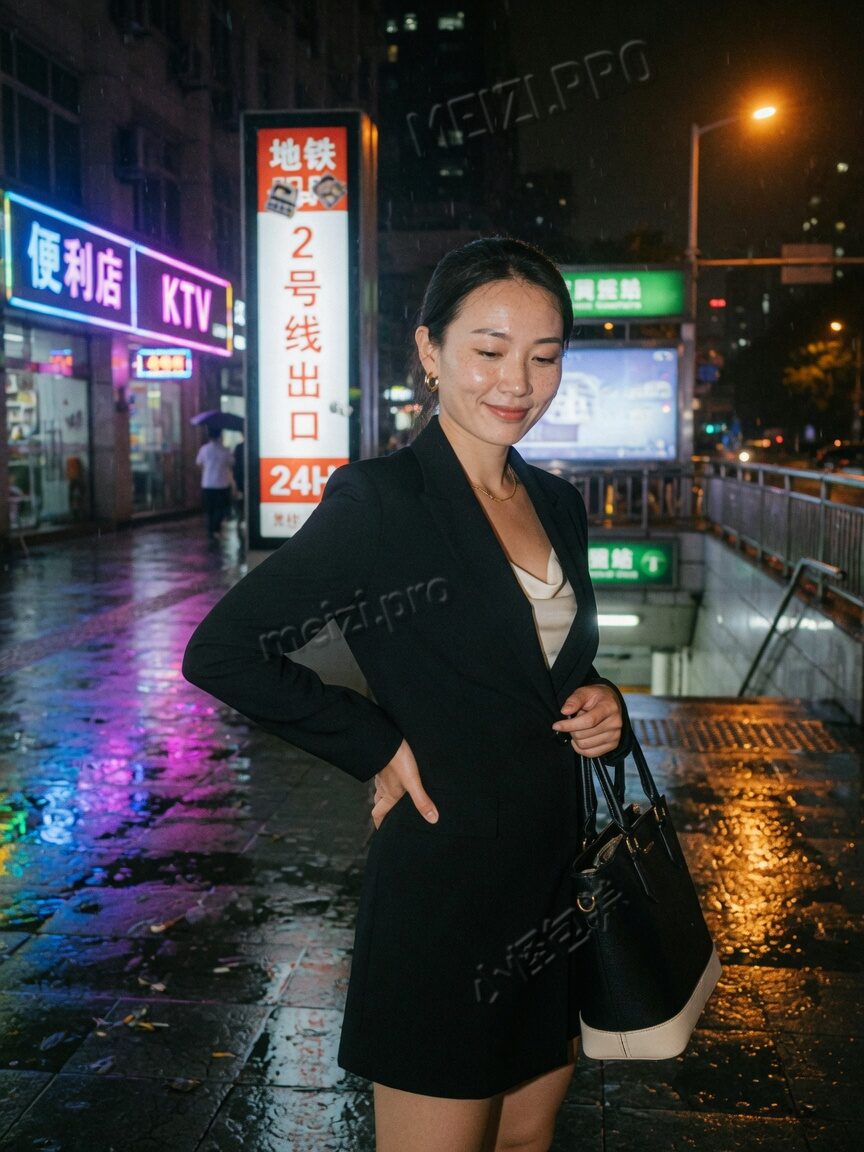 地铁口插腰