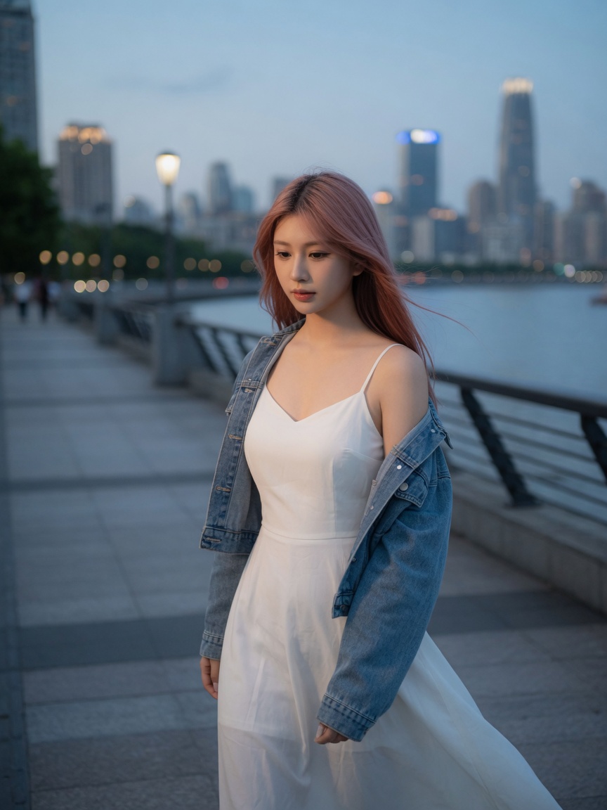 江边黄昏