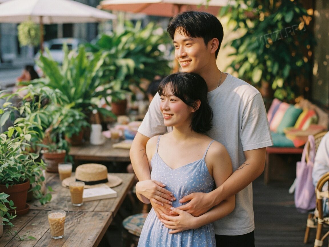 背后抱：信任往往是一点点靠上去的