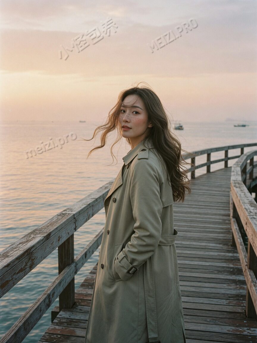 栈道回眸|海边写真