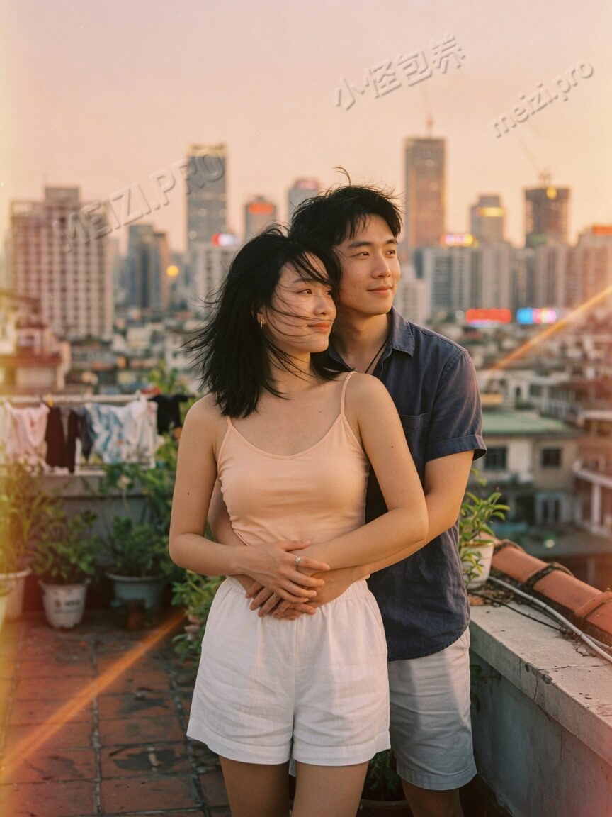 天台背后拥抱