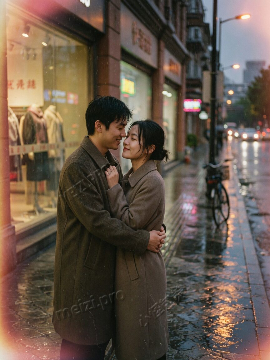 咖啡馆窗边沉思的女生写真，小红书胶片