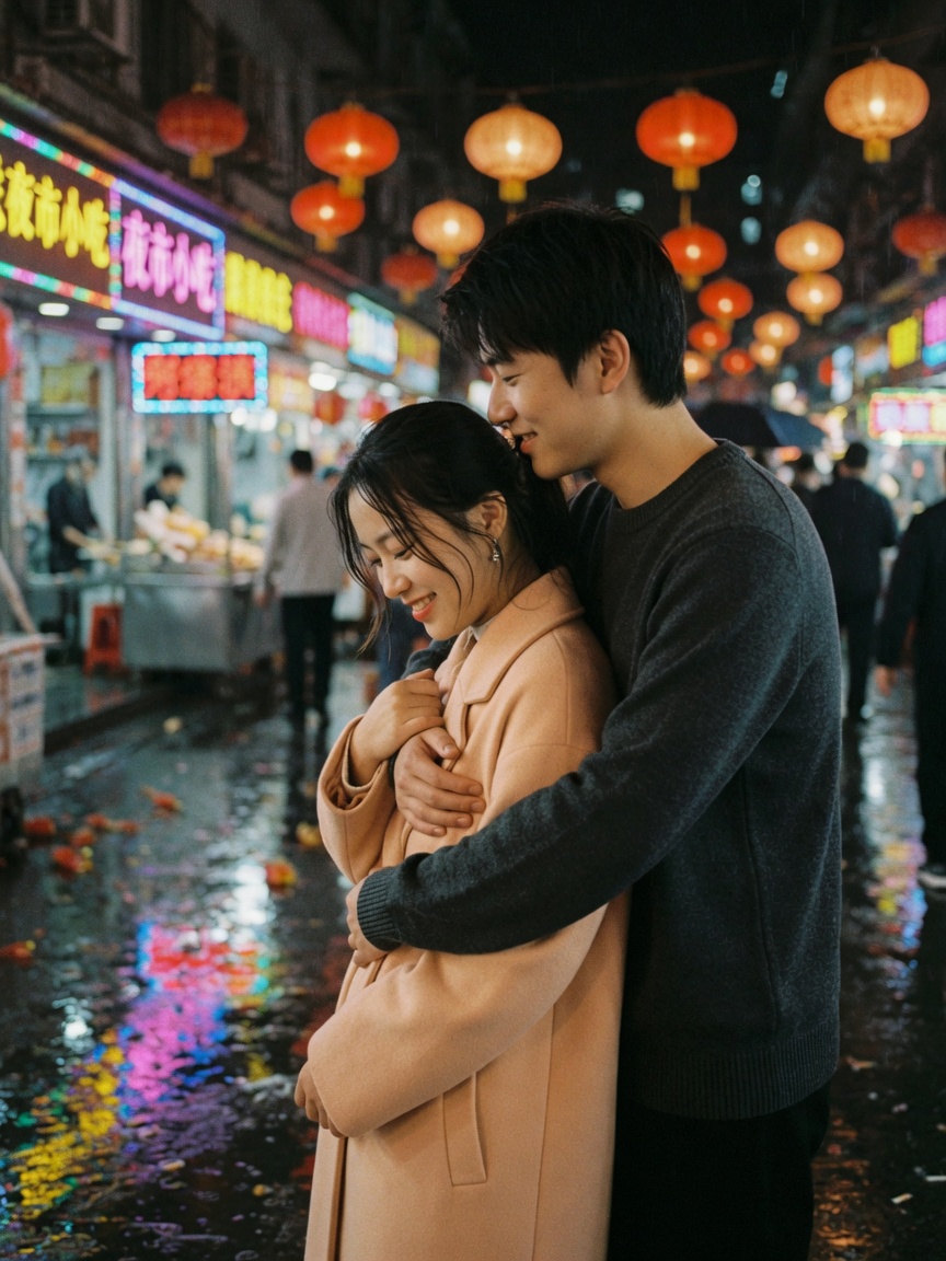 夜色里的并肩