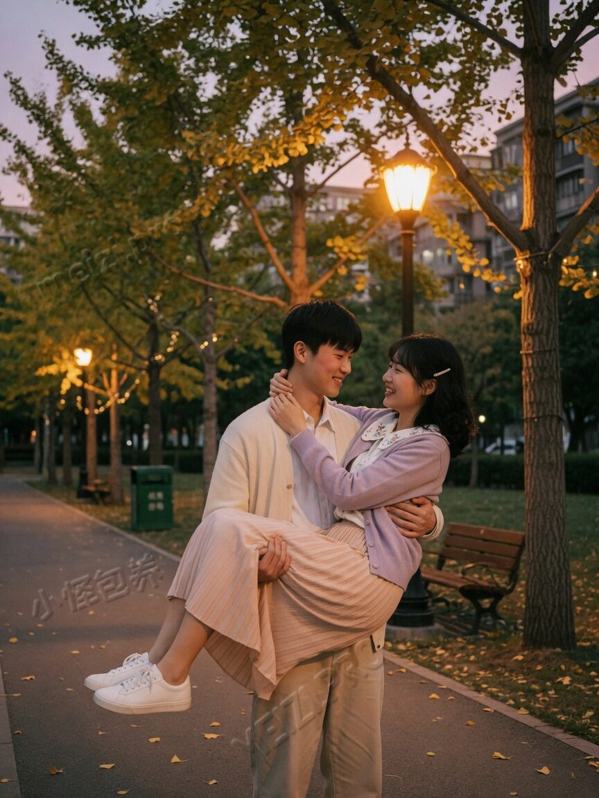 公园黄昏·公主抱 pose