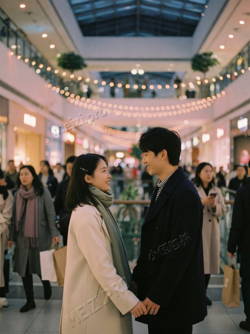 商场牵手街拍:陪伴感的画面锚点