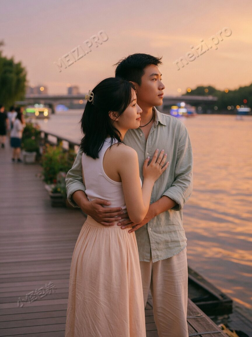 河岸背后抱一下,像临时停火,不是签合同