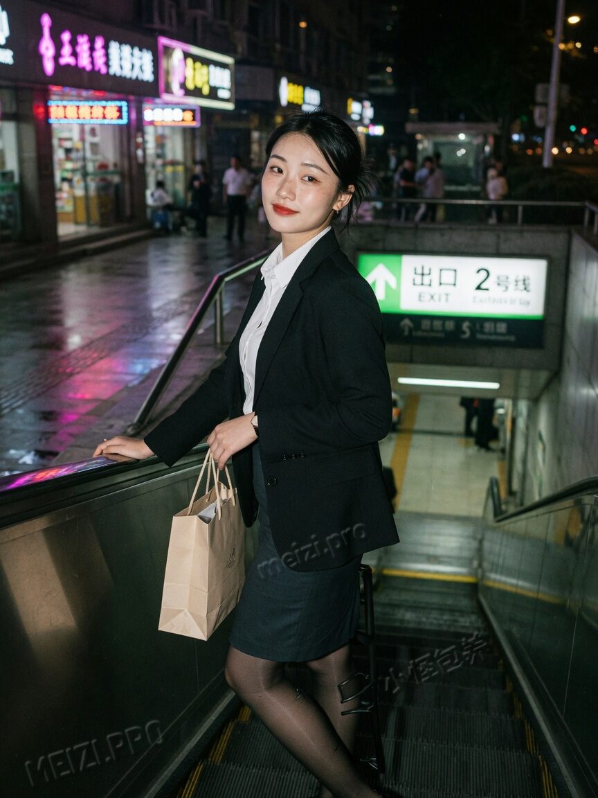 地铁口回眸