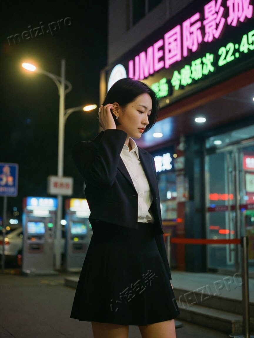 夜色侧脸