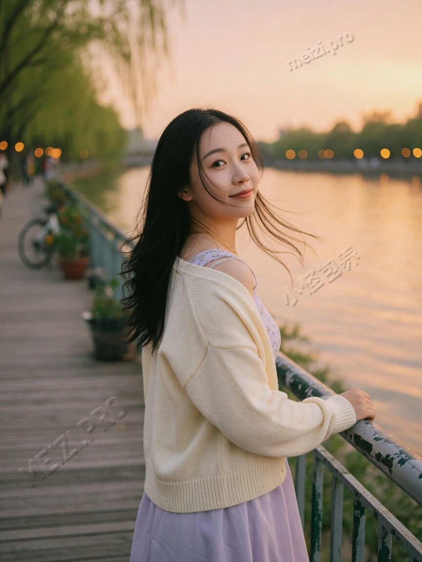 湖边回眸