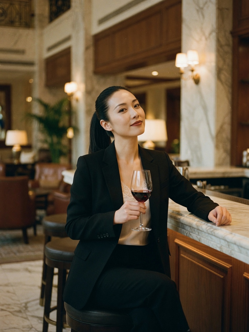 酒店大堂职场侧颜