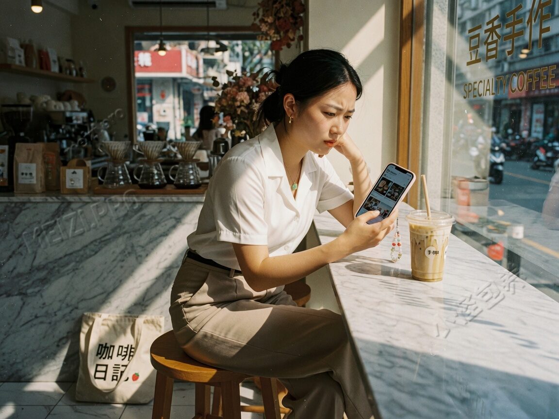 咖啡店里低头滑手机，把筛选权留在自己指尖