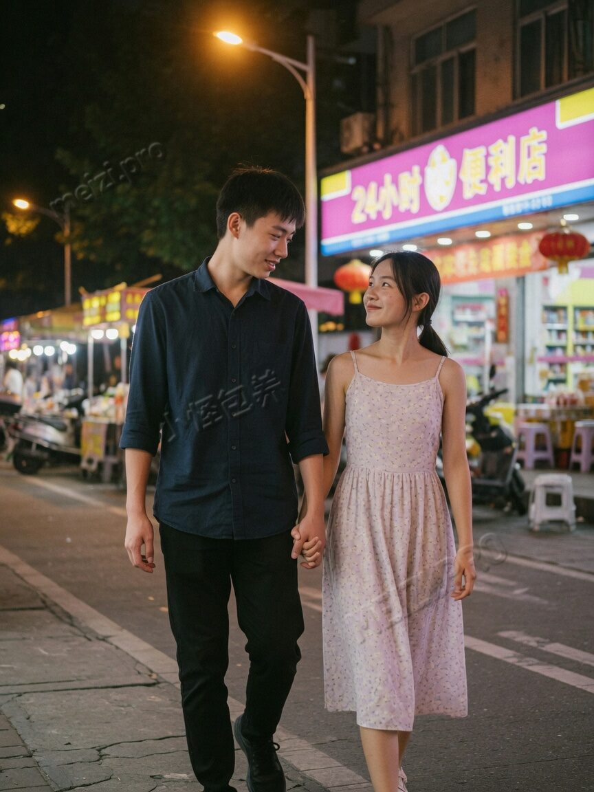 街头并肩牵手，像一种边界清楚的靠近