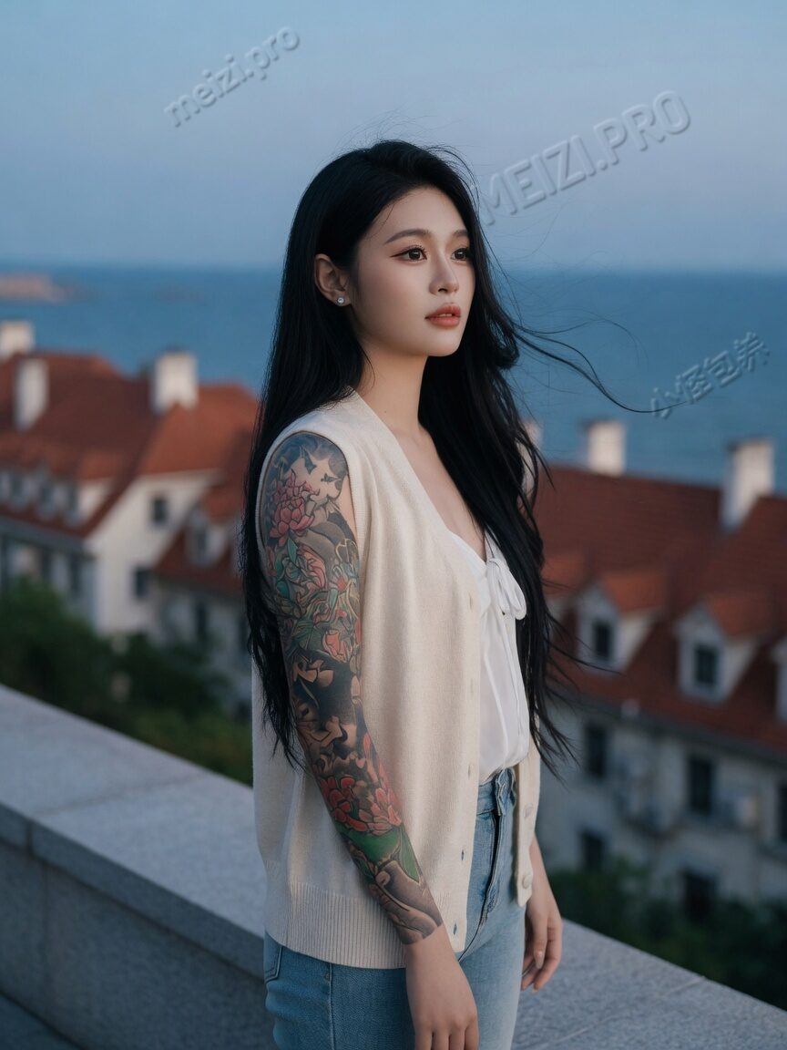 傍晚海边,风把长发掀起来的时候,我反而更安静