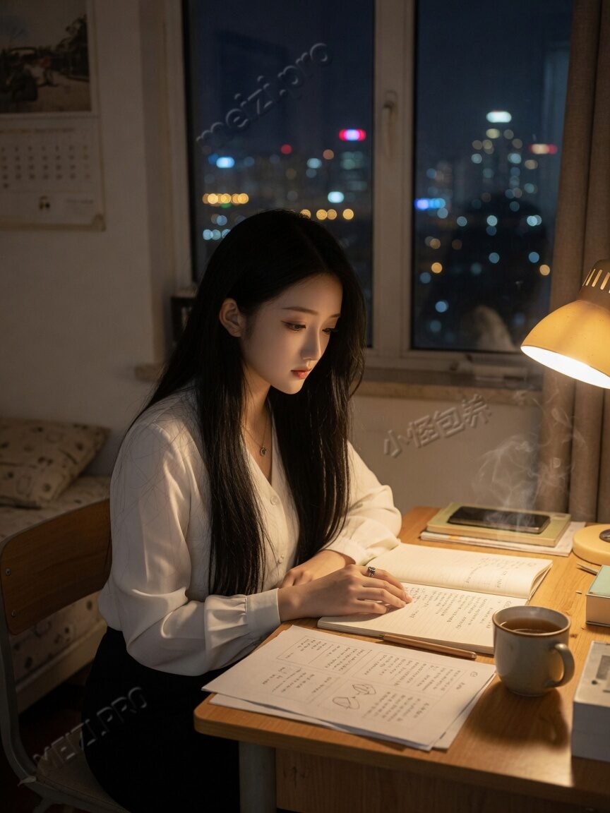 灯下改教案