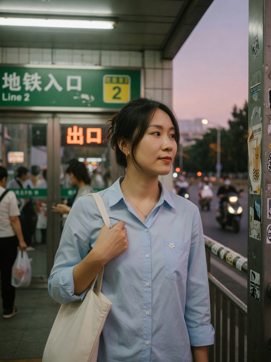 地铁侧脸
