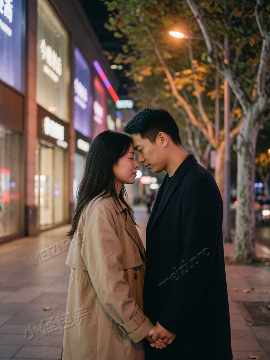 夜街额头相抵