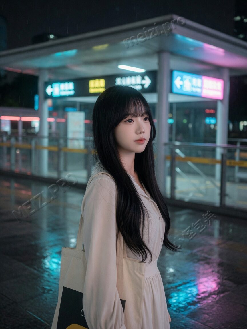 夜归地铁口