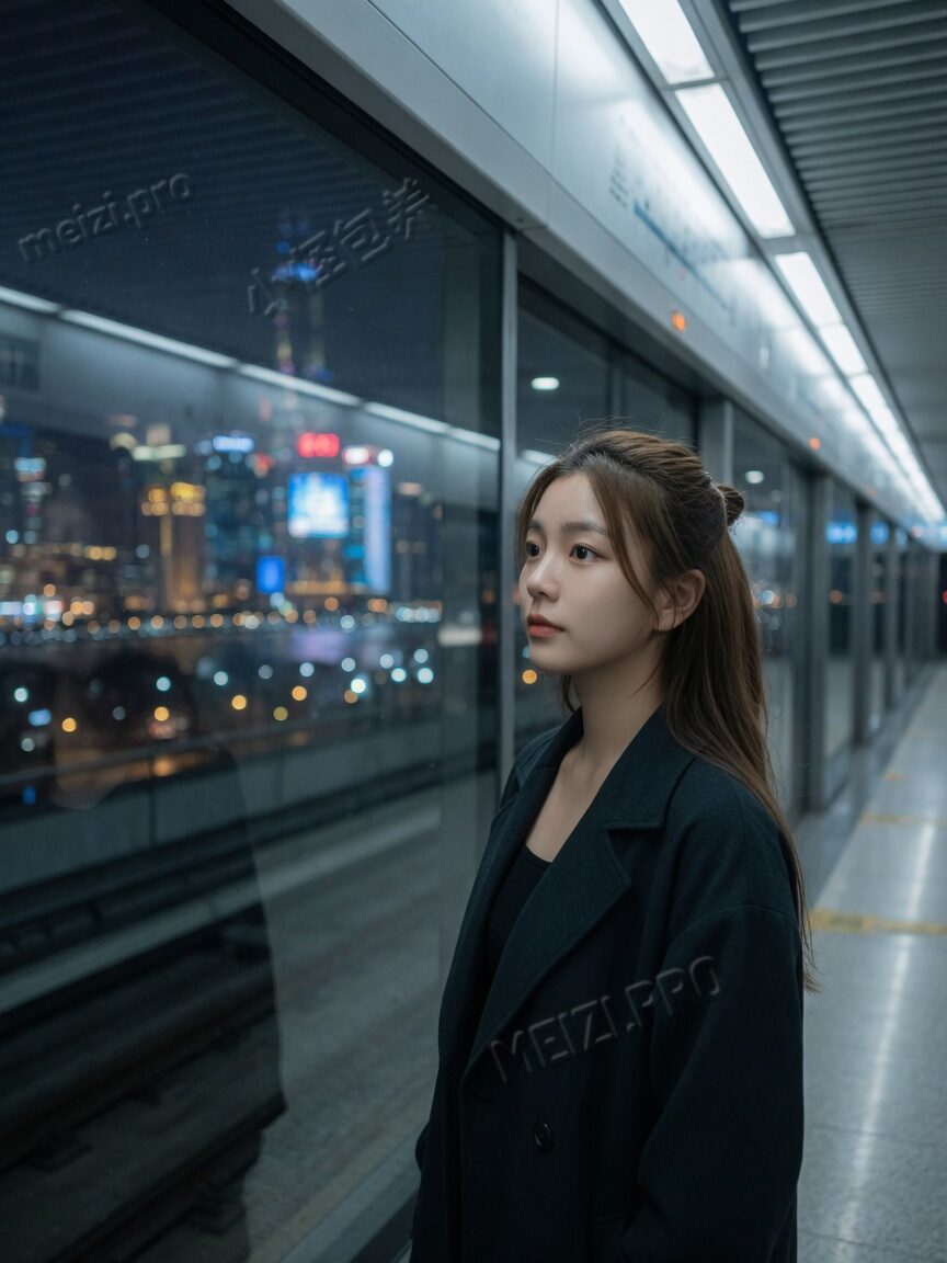 夜里的地铁