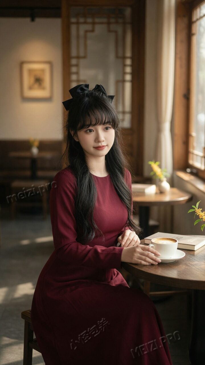 咖啡馆里等一个人