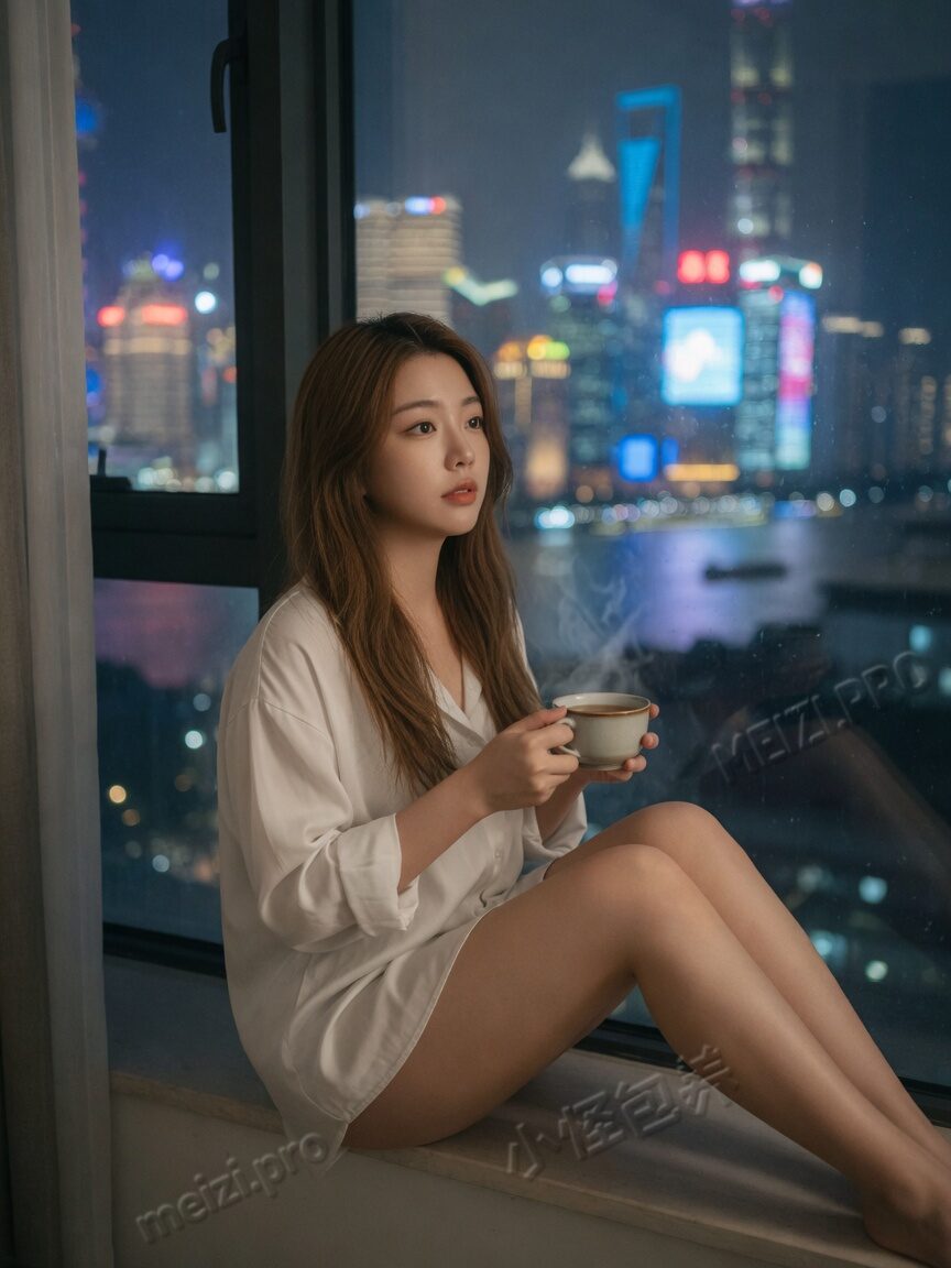 窗边的夜里