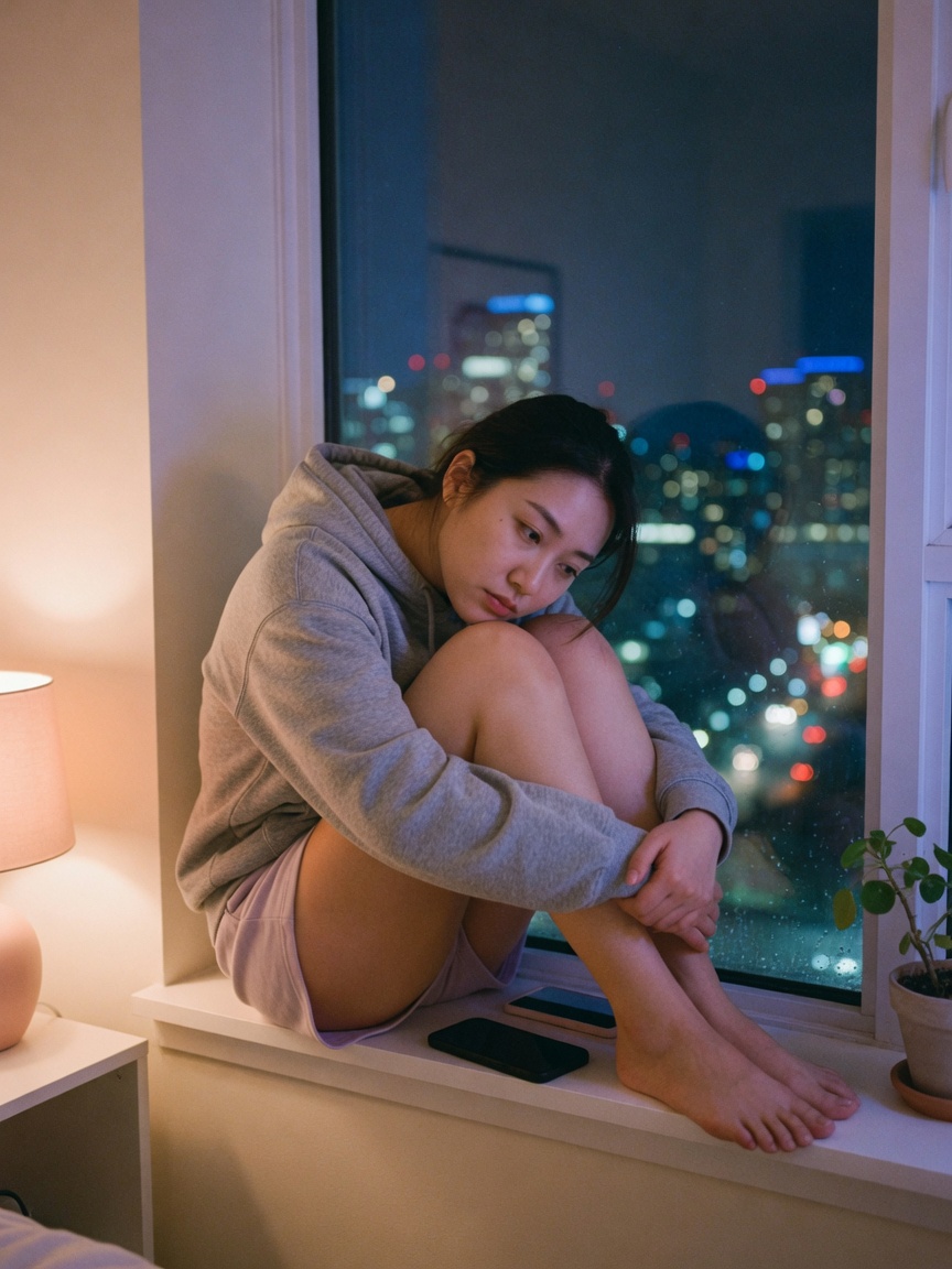 窗边停一下,手机扣过去