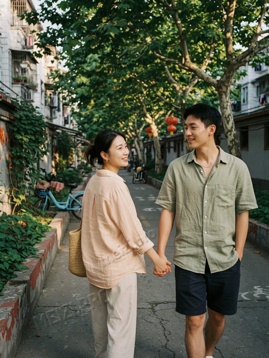牵手走在树荫里——想要并肩，就先把关系名分说出口