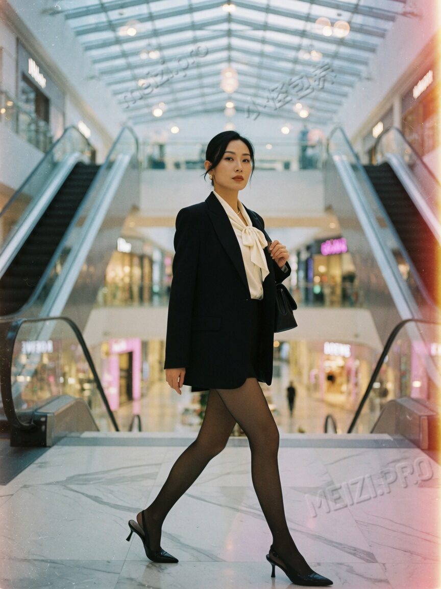 地铁站台侧脸的学生气写真，像在等一趟对的车