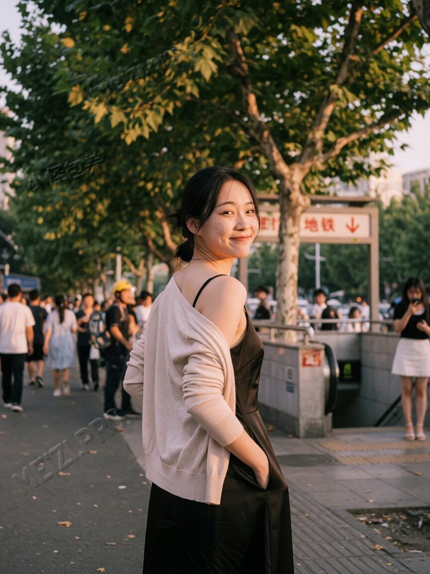 夜色商场里并肩牵手的随拍