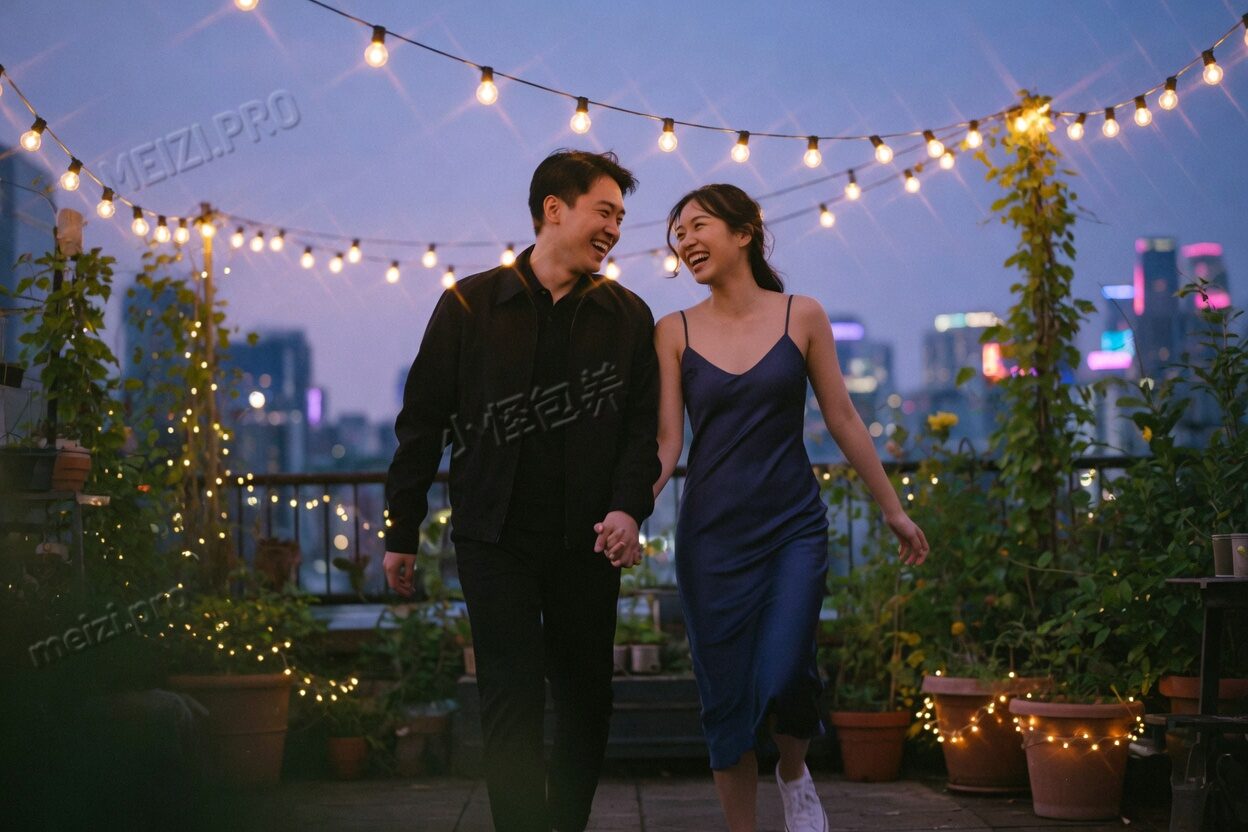 夜色长廊下的回眸