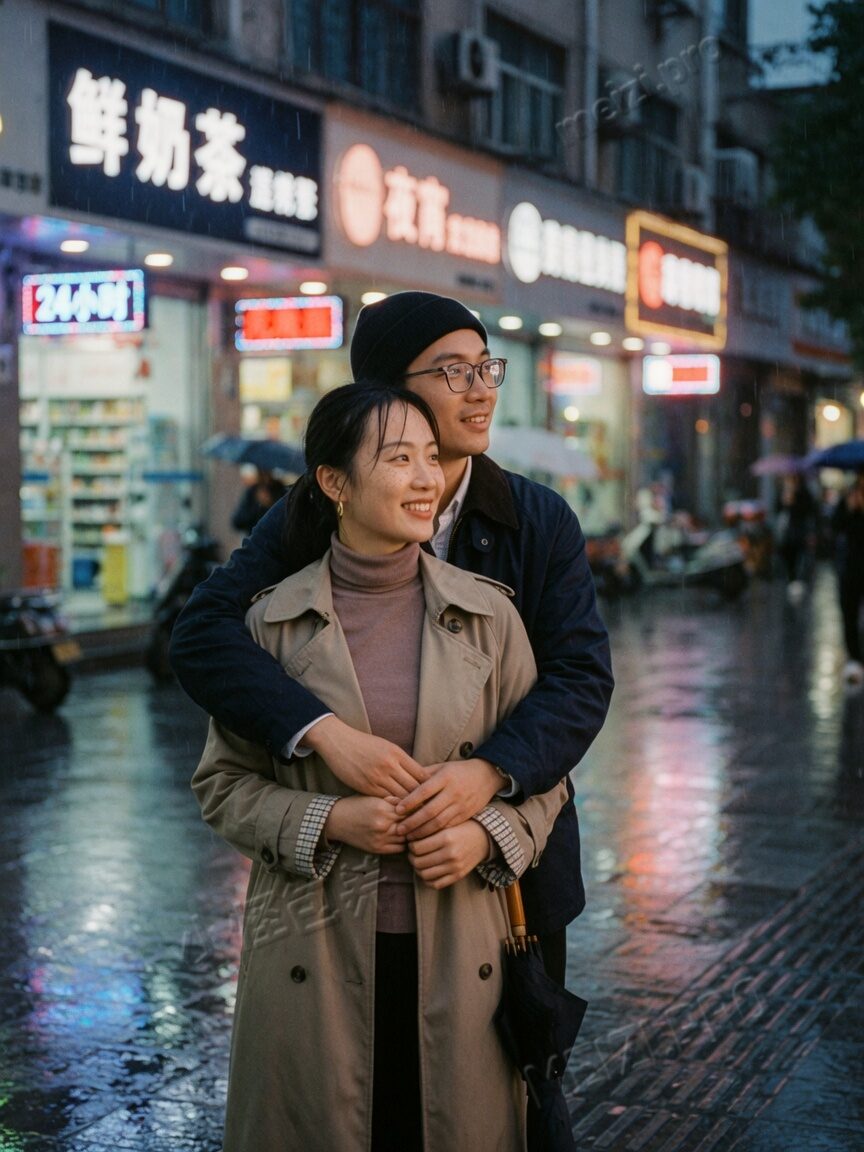 黄昏河边回眸的女生写真，小红书85mm质感
