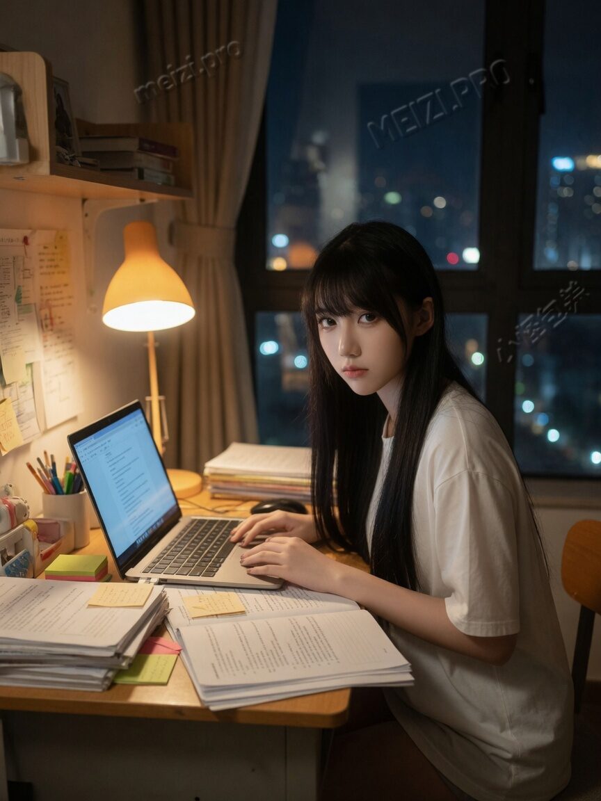 书桌夜