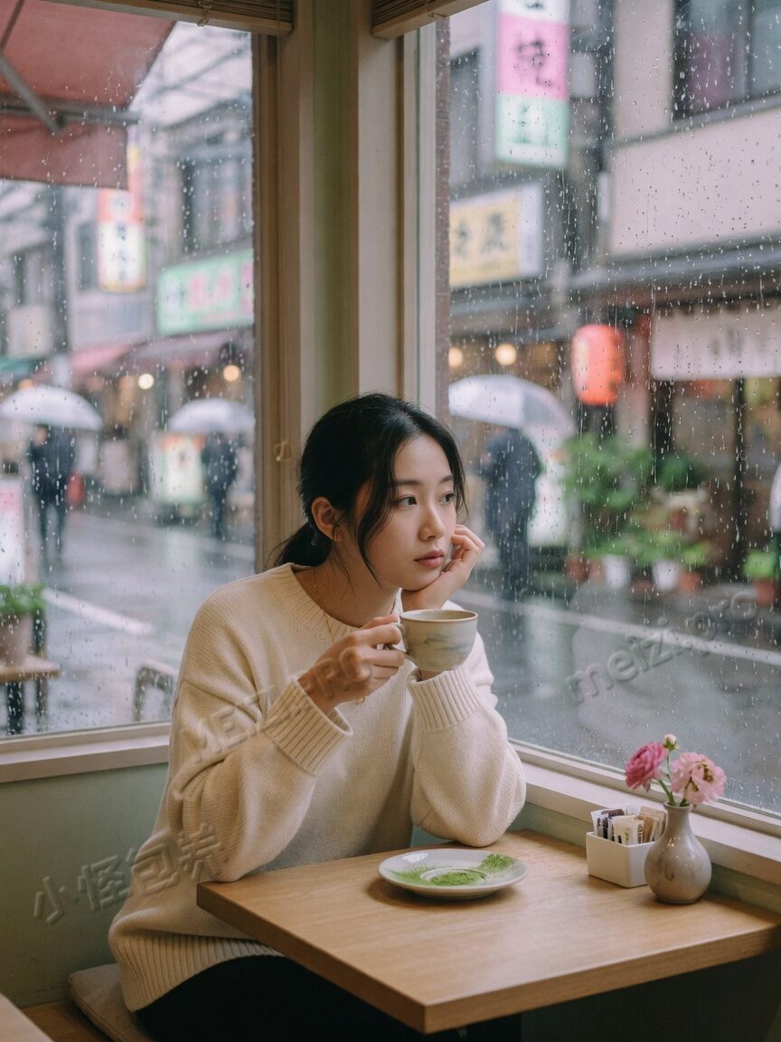 窗边独处的胶片感写真