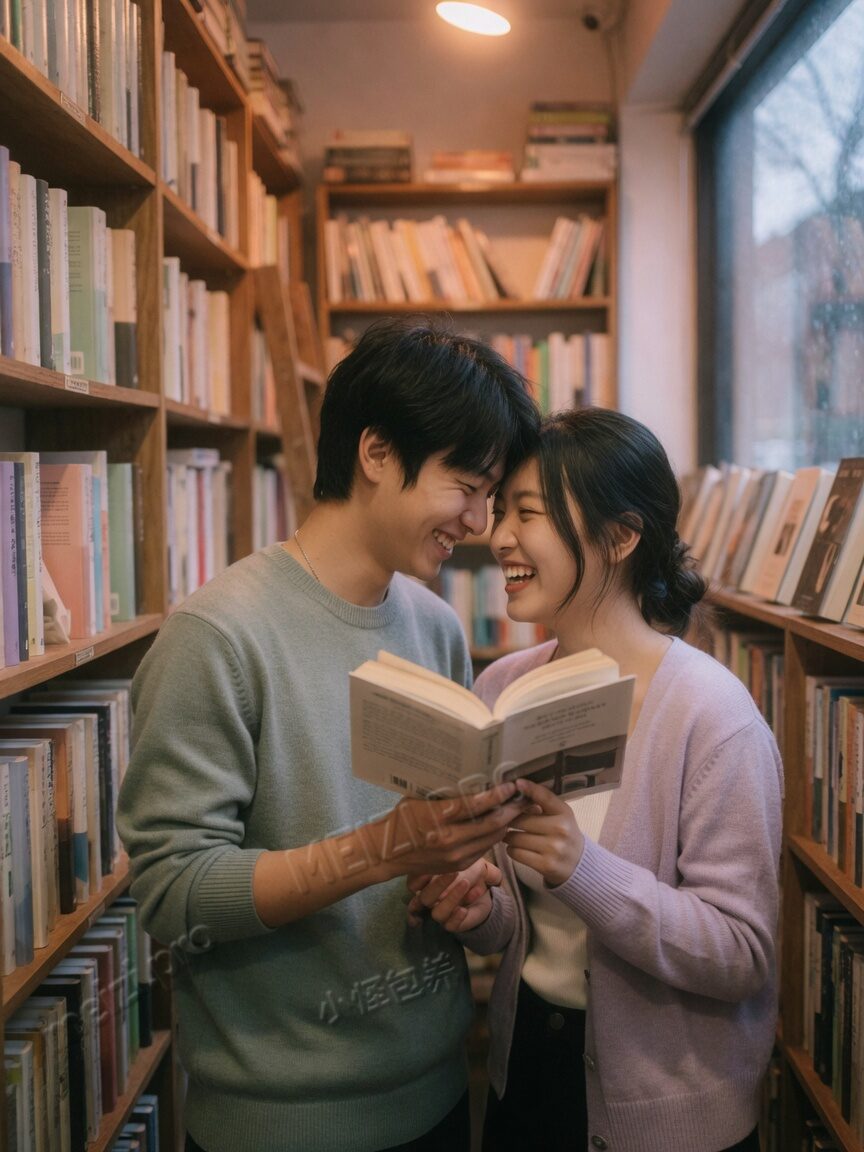 书店里额头轻抵的一刻