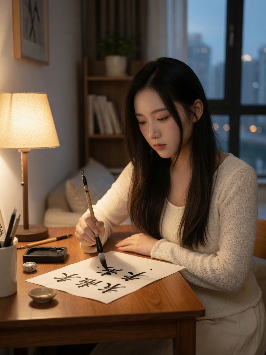 写字的时候