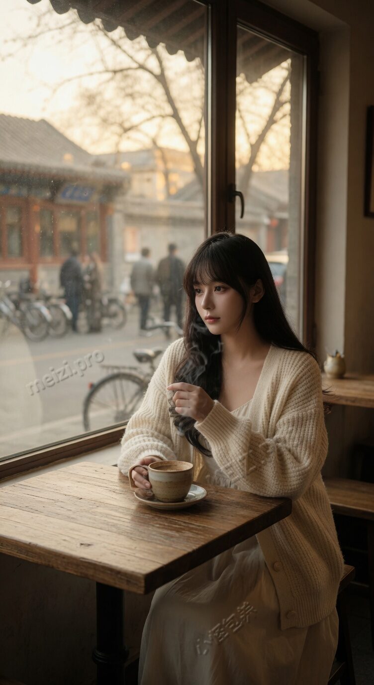 咖啡馆里等一个认真的人