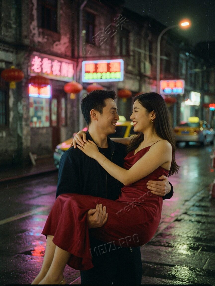 夜景公主抱的心动瞬间
