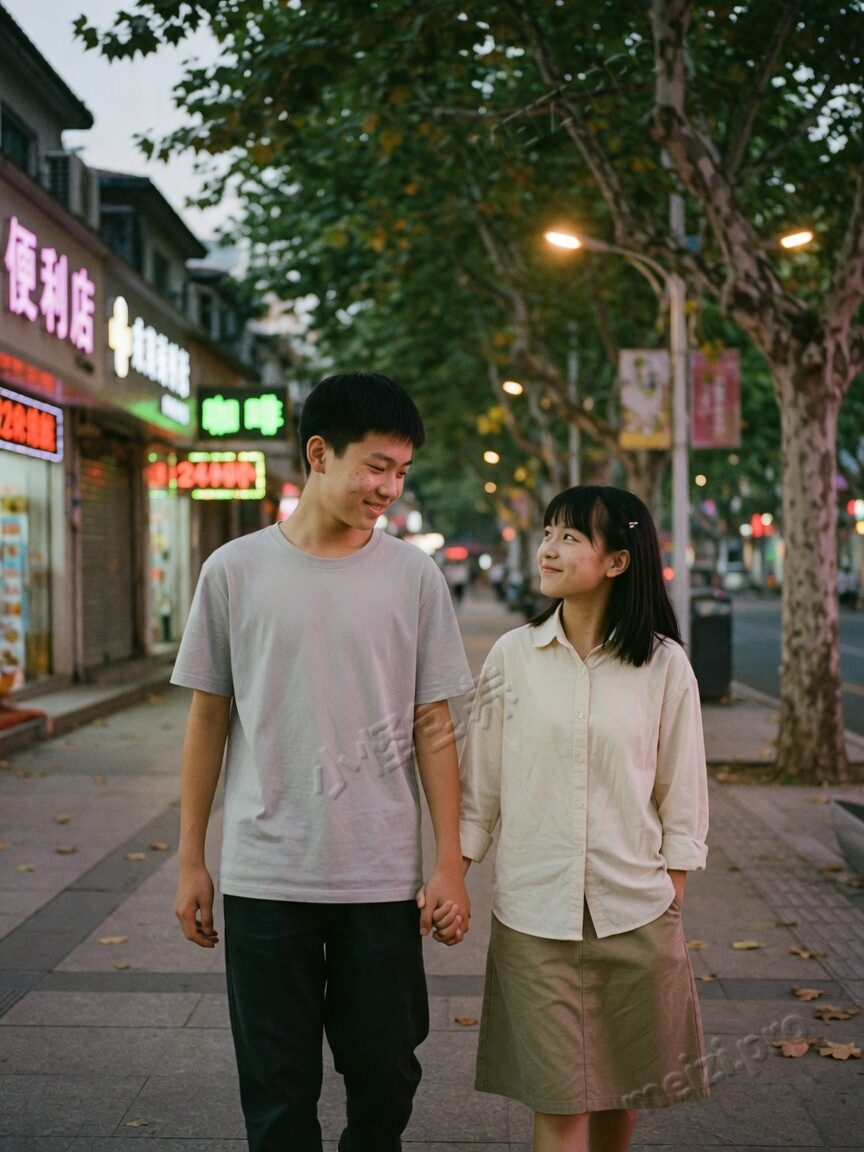 街边并肩