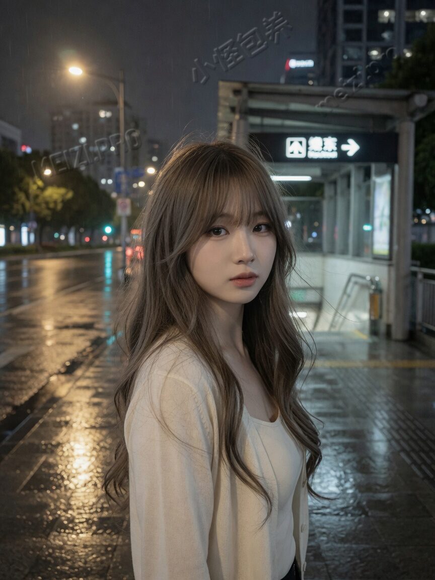 雨后的地铁口