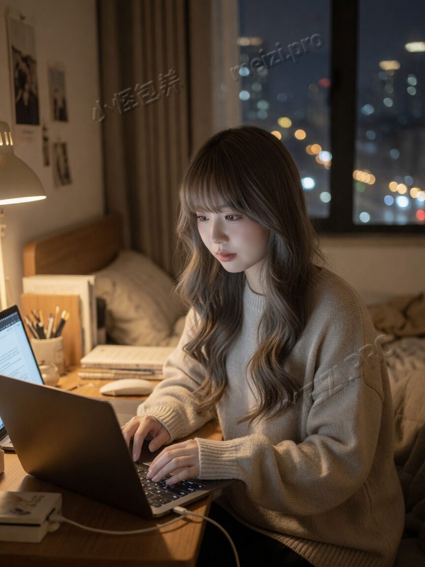 剪片的夜里
